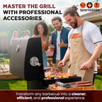 SpartaSake 24-Piece Stainless BBQ Grill Tool Set