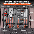 SpartaSake 24-Piece Stainless BBQ Grill Tool Set
