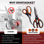 SpartaSake Kitchen Shears  Heavy-Duty Stainless Steel Scissors