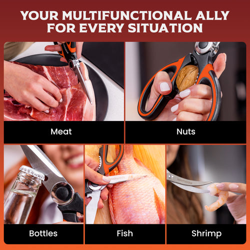 SpartaSake Kitchen Shears  Heavy-Duty Stainless Steel Scissors