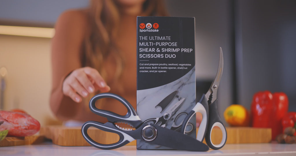 SpartaSake Kitchen Shears  Heavy-Duty Stainless Steel Scissors