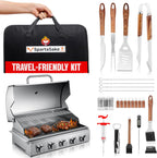 SpartaSake 24-Piece Stainless BBQ Grill Tool Set
